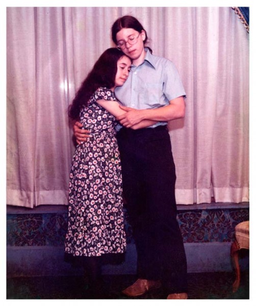 Bonnie Bickwit and Mitchel Weiser embracing